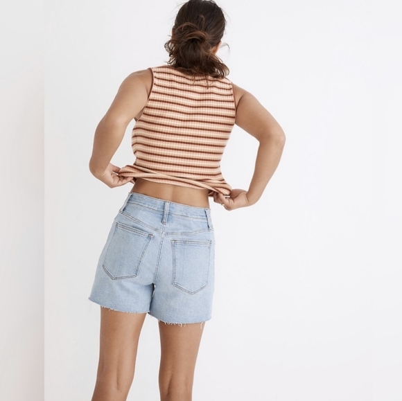 Madewell high-rise blue denim shorts NWT 29 - Picture 3 of 8